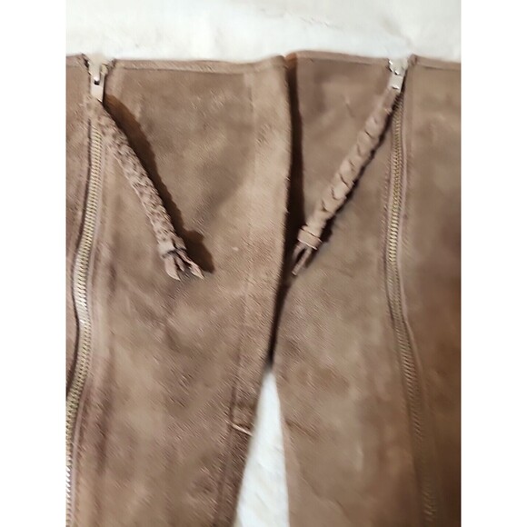 Steve Madden Designer Womens Boots Shoes Leather Suede LASSO Taupe US Size 10 M - Picture 4 of 11